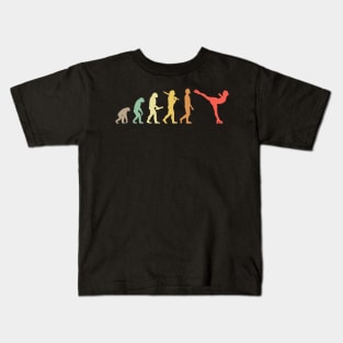 Retro Figure Skating Evolution Gift For Figure Skaters Kids T-Shirt